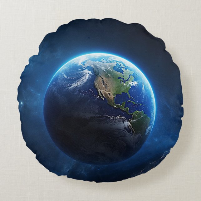 Ons saffier huis in de ruimte rond kussen (Voorkant)