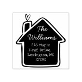 Ons Schattigee Nieuwe Huis Aankondiging Retouradre Rubberstempel (Afrduk)
