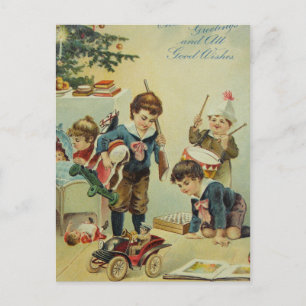 Ons Speelgoed van Kerstmis - Era Edwardian Feestdagenkaart