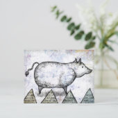 Ons Stoic Pig Briefkaart (Staand voorkant)