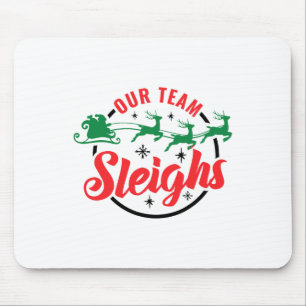 Ons team sleighs Christmas Family Pyjama Xmas Holi Muismat