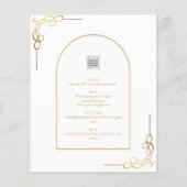 Ons Trouwbudget Goudaccent Tweetalige Uitnodiging (Achterkant)