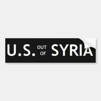 ONS UIT SYRIË-Bumpersticker Bumpersticker