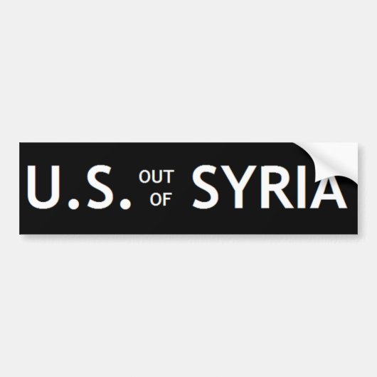 ONS UIT SYRIË-Bumpersticker Bumpersticker (Voorkant)