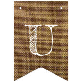 Ons verhaal begint Burlap look bruiloft Vlaggetjes (Tweede vlag)