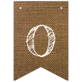 Ons verhaal begint Burlap look bruiloft Vlaggetjes (Eerste vlag)