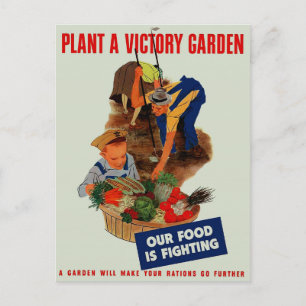 Ons voedsel vecht. briefkaart