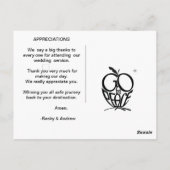 Ons Weddenprogramma Pamplet Briefkaart (Achterkant)