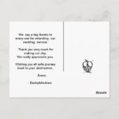 Ons Weddenprogramma Pamplet Briefkaart (Achterkant)