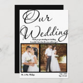 Ons Weddenschap Black White Afbeelding Hartelijk d Kaart (Voorkant / Achterkant)