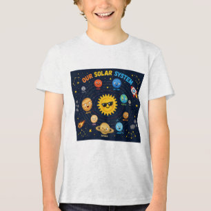 Ons zonnestelsel kids T-shirt – Mooie Cartoon