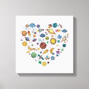 Ons zonnestelsel planeet, Wetenschap Onderwijs Rui Canvas Afdruk