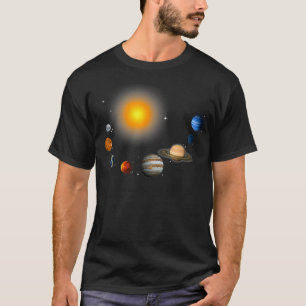 Ons zonnestelsel Wetenschapsonderwijs Mannen Vrouw T-shirt