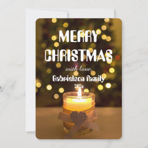 onscherp licht elegante familie kerstmis aanpassen feestdagenkaart