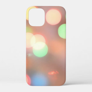Onscherpe afbeelding van verlichte kerstverlichtin iPhone 12 mini hoesje