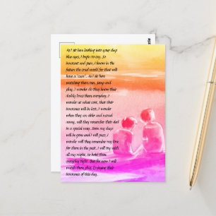 onschuld afdrukken, briefkaart
