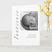 Onschuld Baby Kaart (Gele Bloem)