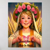 Onschuld gevangen: klein meisje teder vasthouden H Poster (Voorkant)