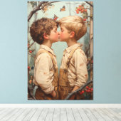 Onschuld in bloei canvas afdruk (Insitu (Houten vloer))