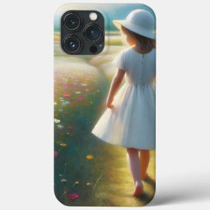 Onschuld in Bloom, een wandeling door de bloemen iPhone 13 Pro Max Hoesje