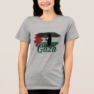 Onschuld van Gaza: een stille bloesem Tri-Blend Shirt