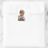 onschuldige toekomst vierkante sticker (Tas)