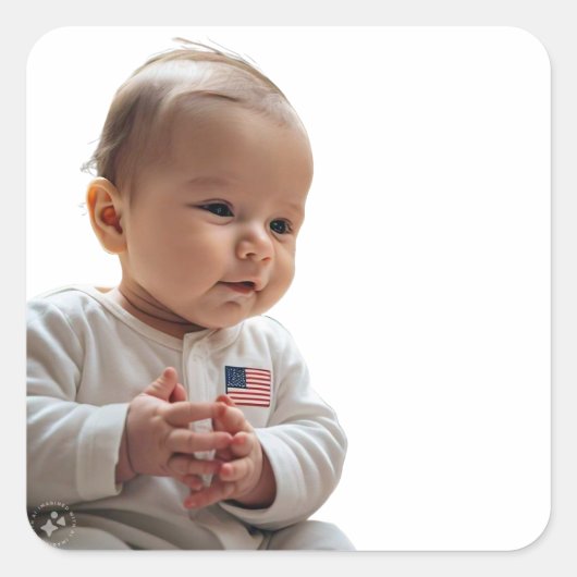 onschuldige toekomst vierkante sticker (Voorkant)