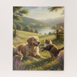 Onschuldige vriendschap in de omarming van de natu legpuzzel