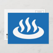 Onsen ♨ Hot Spring 温 泉 Japans teken Briefkaart (Voorkant / Achterkant)