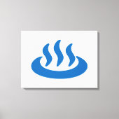 Onsen ♨ Hot Spring 温 泉 Japans teken Canvas Afdruk (Voorkant)