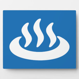 Onsen ♨ Hot Spring 温 泉 Japans teken Fotoplaat