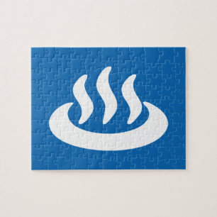Onsen ♨ Hot Spring 温 泉 Japans teken Legpuzzel