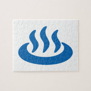 Onsen ♨ Hot Spring 温 泉 Japans teken Legpuzzel