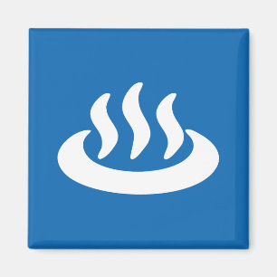 Onsen ♨ Hot Spring 温 泉 Japans teken Magneet