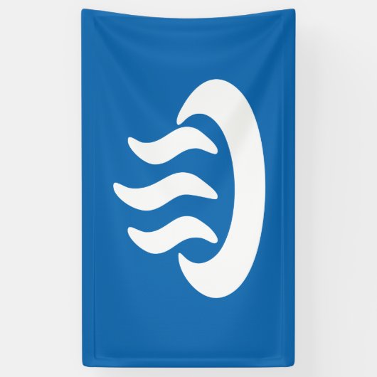 Onsen ♨ Hot Spring 温 泉 Japans teken Spandoek (Verticaal)