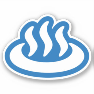 Onsen ♨ Hot Spring 温 泉 Japans teken Sticker