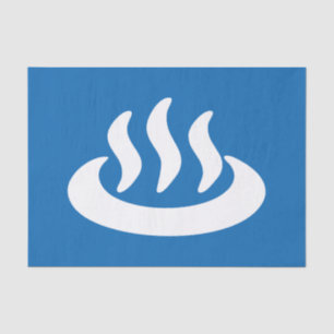 Onsen ♨ Hot Spring 温 泉 Japans teken Tissuepapier
