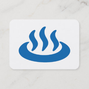 Onsen ♨ Hot Spring 温 泉 Japans teken Visitekaartje