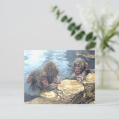 Onsen Monkeys Briefkaart (Staand voorkant)
