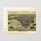 Onset Bay Grove Wareham Massachusetts Map (1885) Briefkaart (Voorkant / Achterkant)