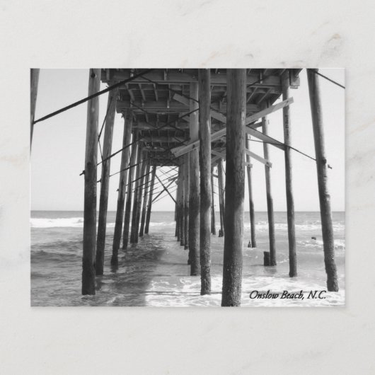 Onslow Beach N.C. Briefkaart (Voorkant)