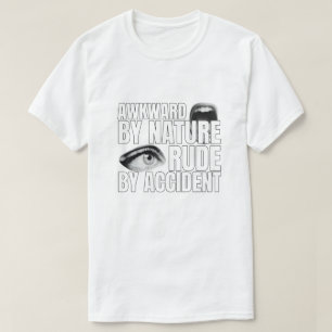 Onsociaal door een ongeluk Grappige tekst T-shirt