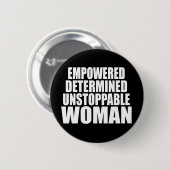 Onstopbare vrouw Black Ronde Button 5,7 Cm (Voorkant /achterkant)