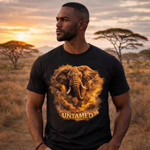 Onstuimige Olifant Afrikaanse Wilde Sterkte Tri-Blend Shirt