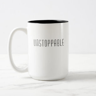 Onstuitbaar Motiverend Kado met Empowerment Tweekleurige Koffiemok