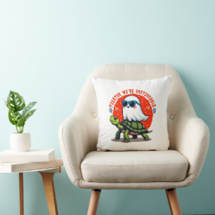 Onstuitbare Ghost en Turtle Adventure Design Kussen