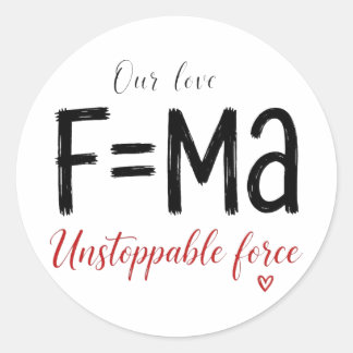 Onstuitbare Kracht Sticker Fysica Student Geschenk