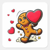 onstuitbare liefde vierkante sticker (Voorkant)