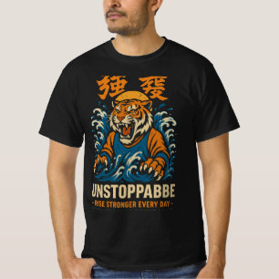 Onstuitbare Tijger T-Shirt – Motiverend Japans 