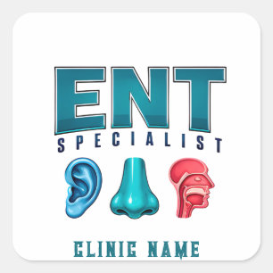 ONT-Specialist Medisch Ontwerp Vierkante Sticker